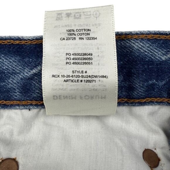 Aritzia Denim Forum The Ex-Boyfriend Hi-Rise Straight Denim Short Size 26 - Picture 7 of 10